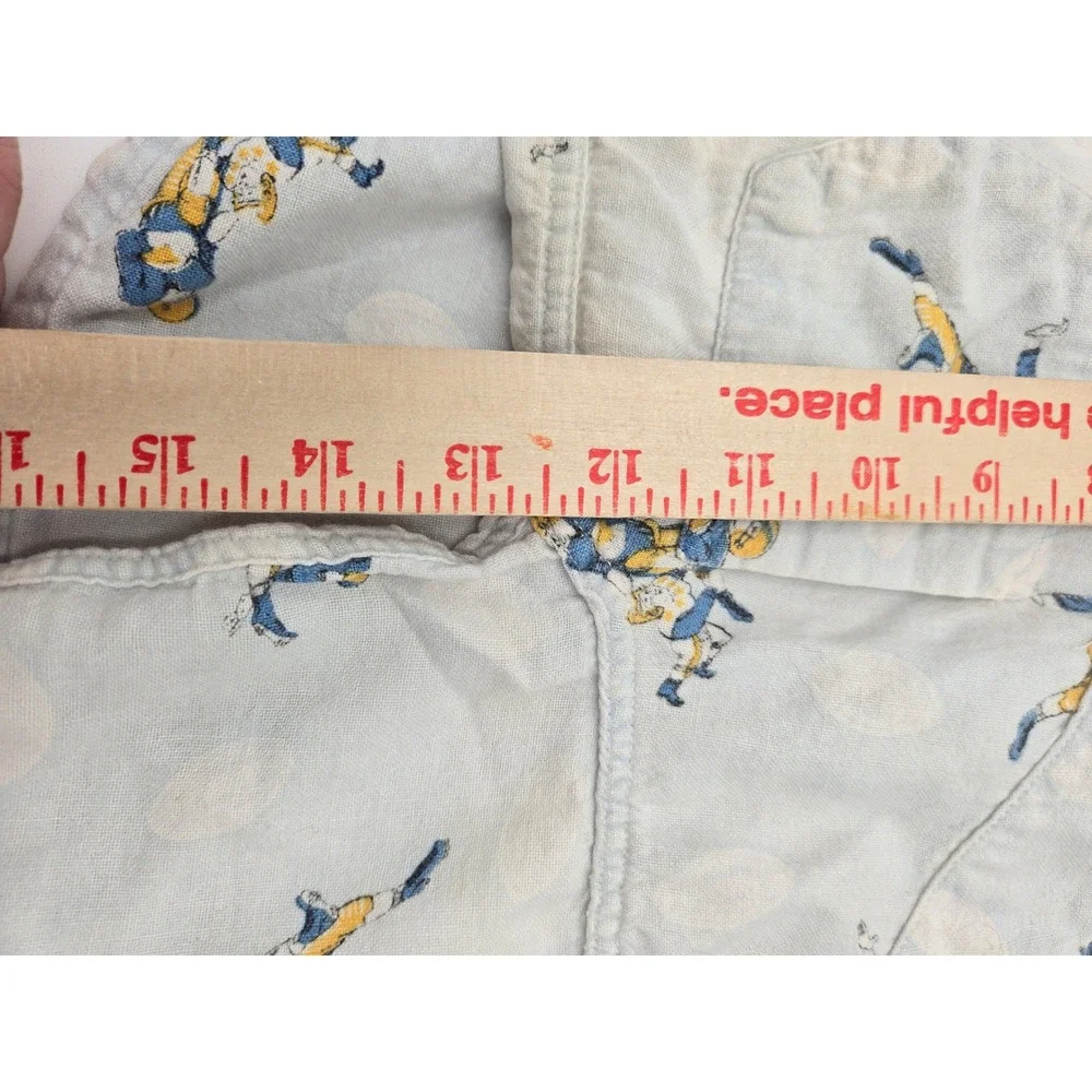 Vintage Sull Craft Kids Cream Football Print Cotton Pajama Set Top Pants